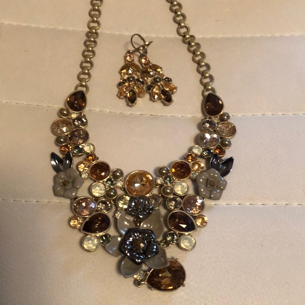 Simply Vera Vera Wang Gold and Brown Necklace Set